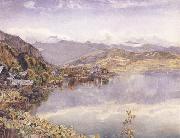 John William Inchbold The Lake of Lucerne,Mont Pilatus in the Distance oil painting